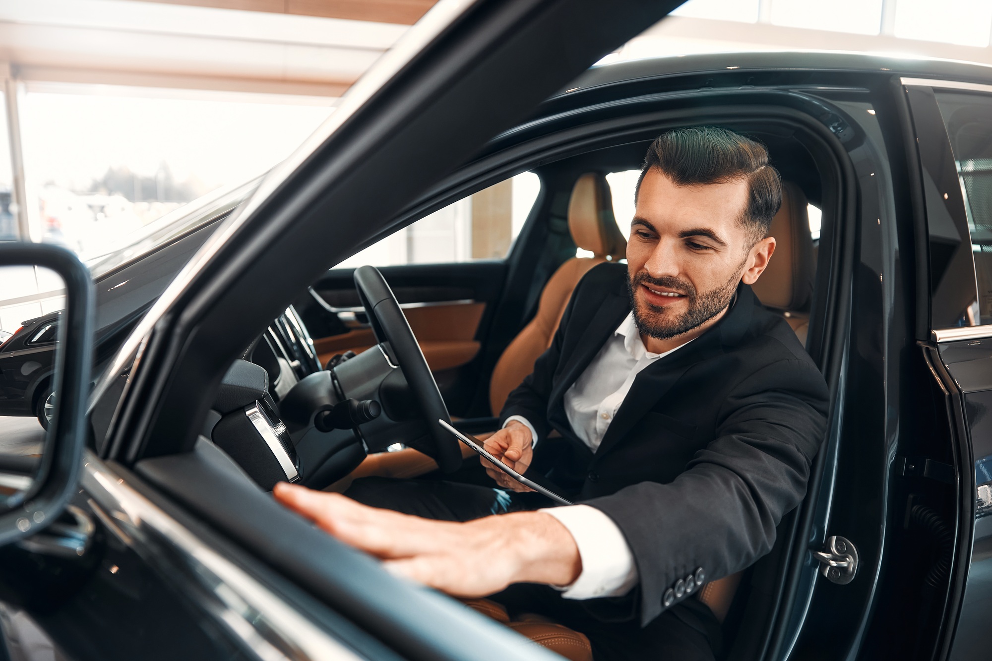 Car showroom. Buying, renting a car.